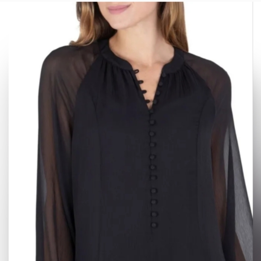 NWT Joie Caviar Limited Edition Balloon Sleeve Dress - Picture 4 of 9